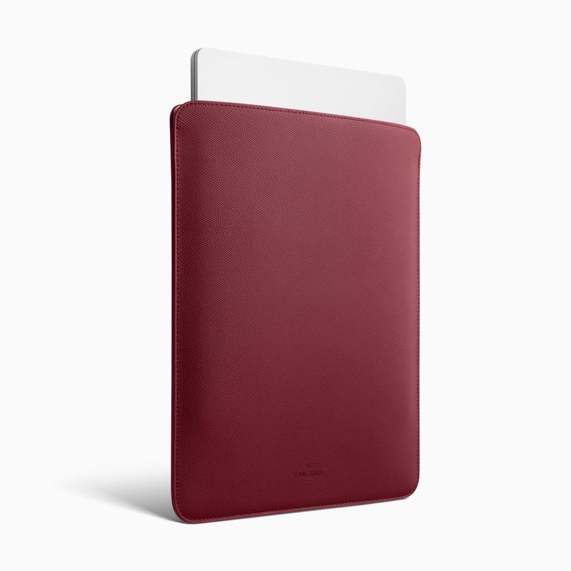 Comfyable Laptop Sleeve 13 Inch Precisely Compatible with MacBook Air M4 2025-2018 & MacBook Pro M2 2022 M1 2020-2016, Genuine Leather Cover Case, Wine Red - Image 2
