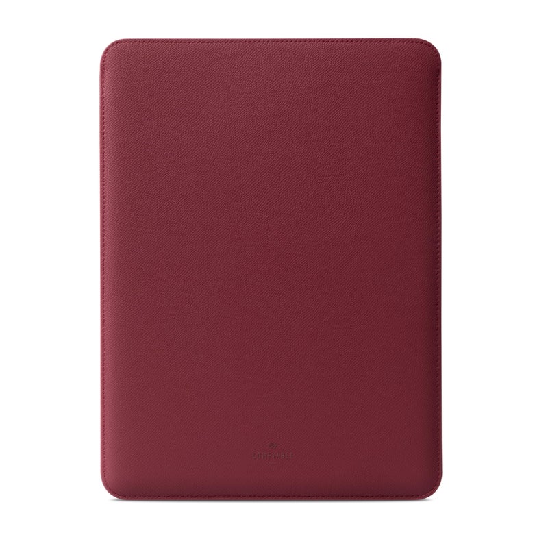 Comfyable Laptop Sleeve 13 Inch Precisely Compatible with MacBook Air M4 2025-2018 & MacBook Pro M2 2022 M1 2020-2016, Genuine Leather Cover Case, Wine Red - Image 1
