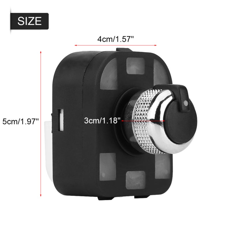 Rearview Mirror Switch: 4F0 959 565 Plating Control Knob - High Sensitivity Heating Gear Side Mirror Switch for Car Door Panel Replacement - Image 4
