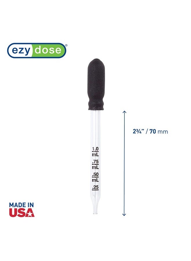 Ezy Dose Ear and Eye Medicine Dropper For Liquid & Medicine, 1mL Capacity Calibrated Glass, Deliver Correct Dose, Clear, Made in the USA, BPA Free - Image 2