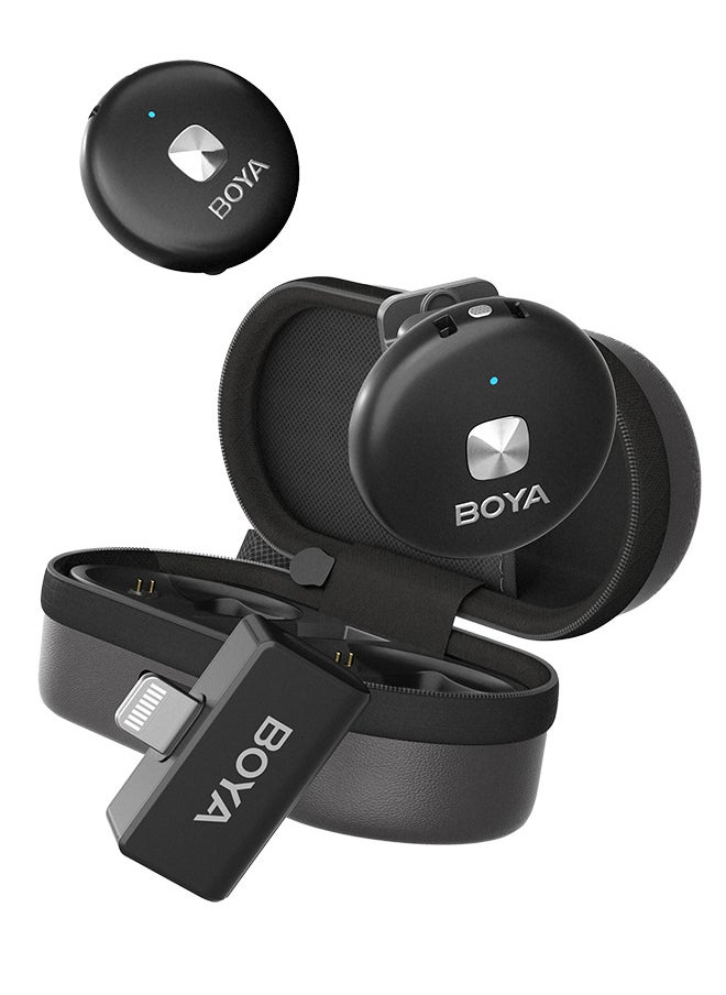 BOYA - BOYA Omic-D Wireless Lavalier Microphone for iPhone iPad iOS Device, 50M Los Range, Hi-Fi Audio, Smart Noise Cancellation, 15H Duration, wireless Mini Lapel Mic for Recording Vlogging Interview - Image 1