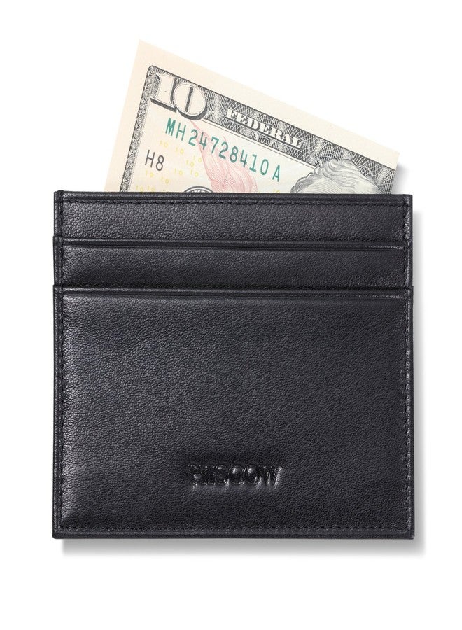 HISCOW Leather Slim Card Holder, Tiny Small Credit Card Wallet ID Case for Men & Women (Black) - Image 5