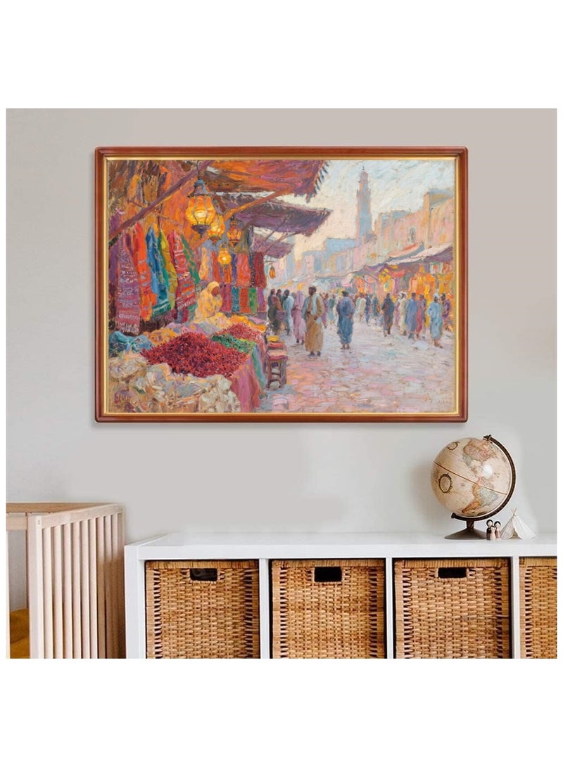 1000 pieces of Monet oil painting style Dubai spice market puzzle - colorful artistic experience - Image 3
