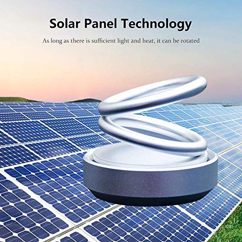 LNT Solar Powered Rotating Solar Crystal Car Air Freshener Car Dashboard Accessory For Car Interior Decoration For All Cars (Blue), Pod, Pack Of 1 - Image 3