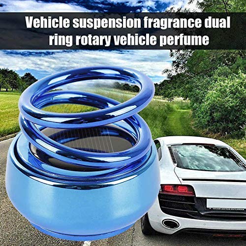 LNT Solar Powered Rotating Solar Crystal Car Air Freshener Car Dashboard Accessory For Car Interior Decoration For All Cars (Blue), Pod, Pack Of 1 - Image 2