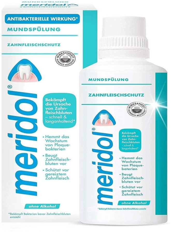 Meridol Mouthwash Antibacterial Effect for Healthy Teeth & Gums, Alcohol Free , 400 ml / 13.53 Fl.oz - Image 1