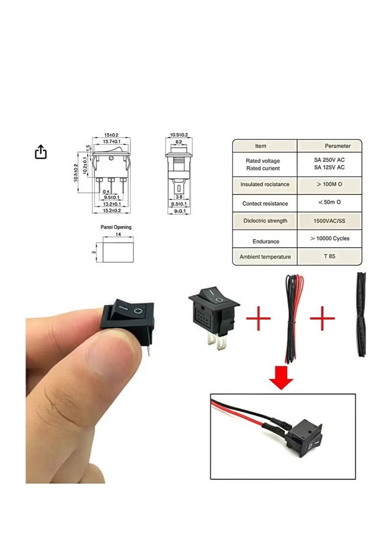 GIFT DC Motor Set Small Rectangular Electric 1.5-3V 24000rpm, Plastic Gear, Electronic Wire, AA Battery Holders, Key Bot Roker, Pole Fan for Scientific Projects You Can Do DIY - Image 4