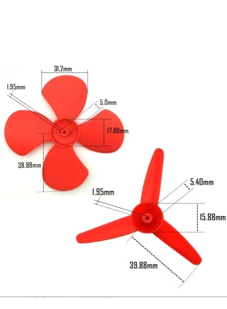 GIFT DC Motor Set Small Rectangular Electric 1.5-3V 24000rpm, Plastic Gear, Electronic Wire, AA Battery Holders, Key Bot Roker, Pole Fan for Scientific Projects You Can Do DIY - Image 2