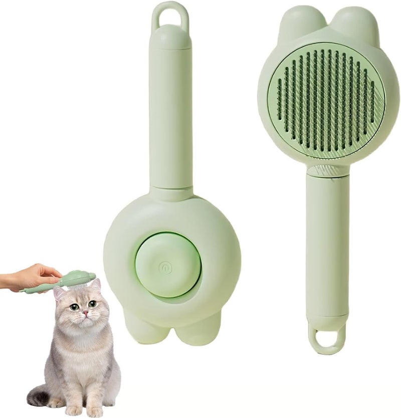 TAOKEY Cat Dog Grooming Brush for Shedding - Self Cleaning Deshedding Tool for Cats and Dogs, Removes Loose Undercoat, Mats, Shed Fur & Tangles, Pets Massage Comb for Long Short Hair - Image 1