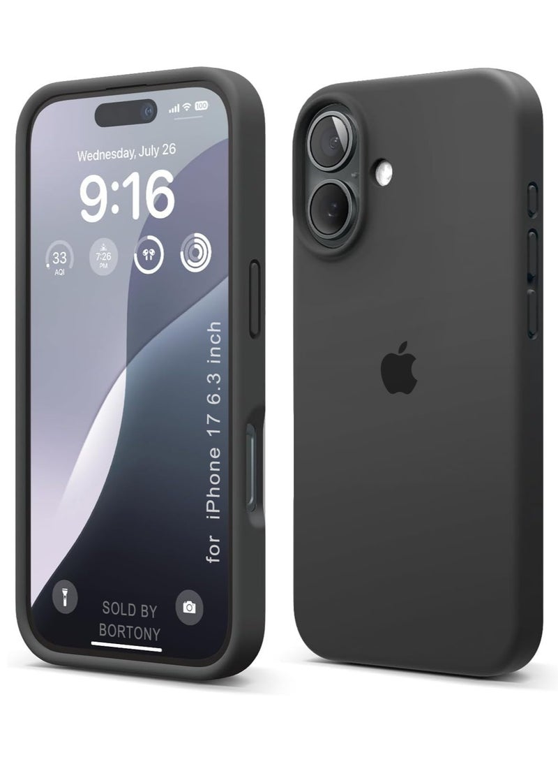 iPhone 17 Case Liquid Soft Silicone Slim iPhone 17 Cover with Inside Microfiber Lining Shockproof Protective Phone Case for iPhone 17 6.3 inch - Image 1