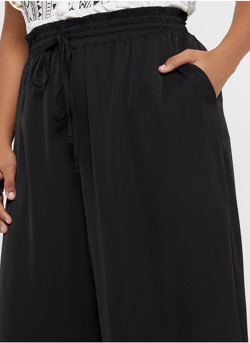 Ginger Plus Elasticised Waist Wide Leg Pants