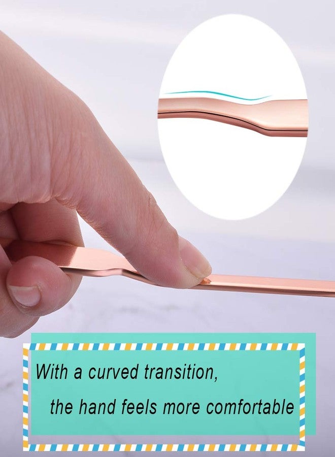 WXJ13 2 Pack Letter Openers Stainless Steel Lightweight Hand Envelope Slitter, Silver and Rose Gold - Image 3