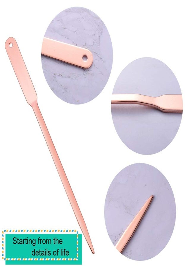 WXJ13 2 Pack Letter Openers Stainless Steel Lightweight Hand Envelope Slitter, Silver and Rose Gold - Image 4