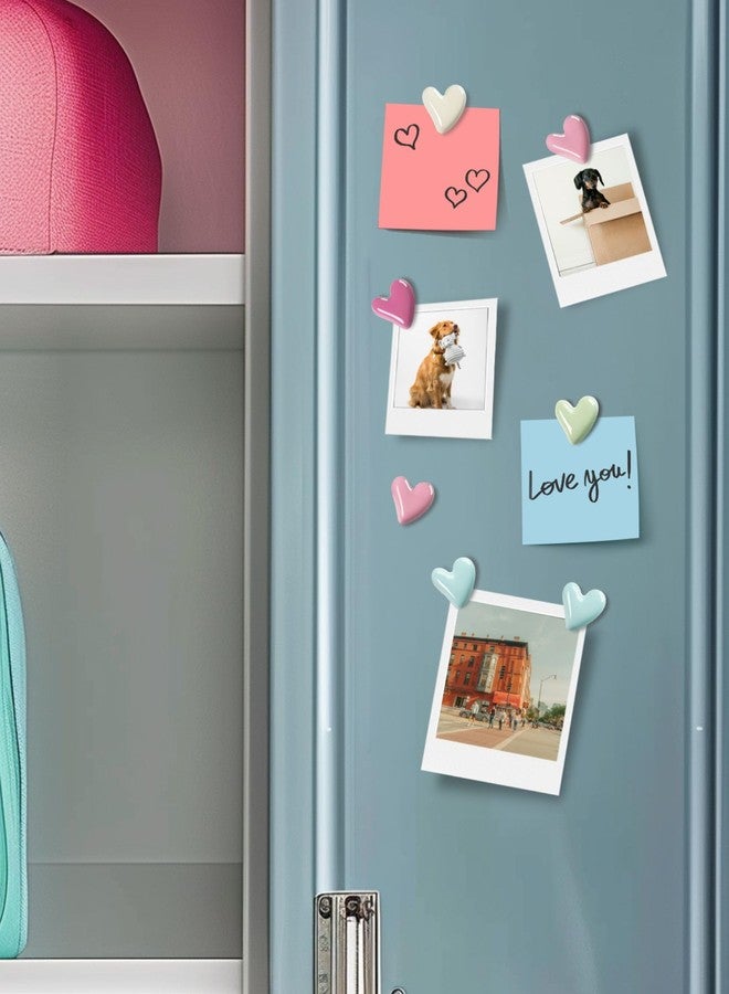 ميمازن مجموعة مغناطيسات ثلاجة من ماي مازن، ٢٠ قطعة، مغناطيسات ثلاجة لطيفة، مغناطيسات ملونة للسبورة البيضاء والخزائن، مغناطيسات زخرفية على شكل قلب للفصول الدراسية والمطابخ والمكاتب - Image 5