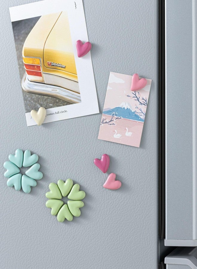 ميمازن مجموعة مغناطيسات ثلاجة من ماي مازن، ٢٠ قطعة، مغناطيسات ثلاجة لطيفة، مغناطيسات ملونة للسبورة البيضاء والخزائن، مغناطيسات زخرفية على شكل قلب للفصول الدراسية والمطابخ والمكاتب - Image 4