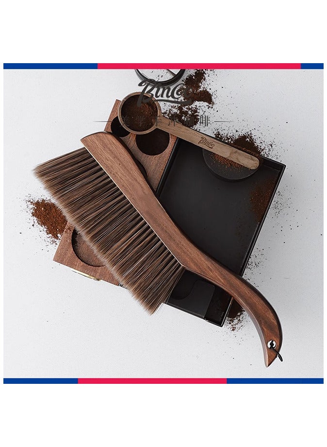 Coffee Bar Tabletop Cleaning Brush Dust Bench Brush Cleaning Brushes with Long Wooden - Image 3