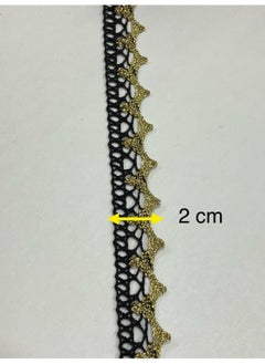 Karan Tuhafiye Karan Haberdashery Cotton Glitter Lace / 3 Meters  - Image 3