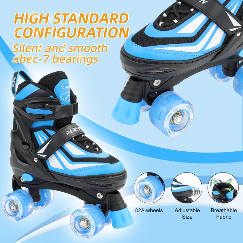 PAPAISON Kids Roller Skates for Boys Girls, 4 Size Adjustable Rollerskates with Light Up Wheels for Kids Ages 4-12 - Image 5