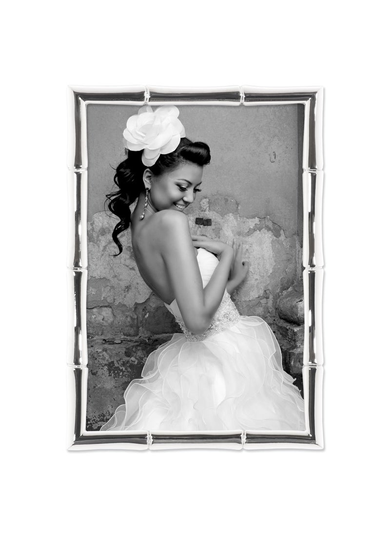 Lawrence Frames Lawrence 710146 Silver Metal Bamboo 4x6 Picture Frame 