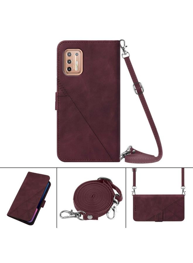 اس-توب جراب لهاتف Motorola Moto G9 Plus، جراب جلدي قابل للطي منقوش ثلاثي الأبعاد - Image 3