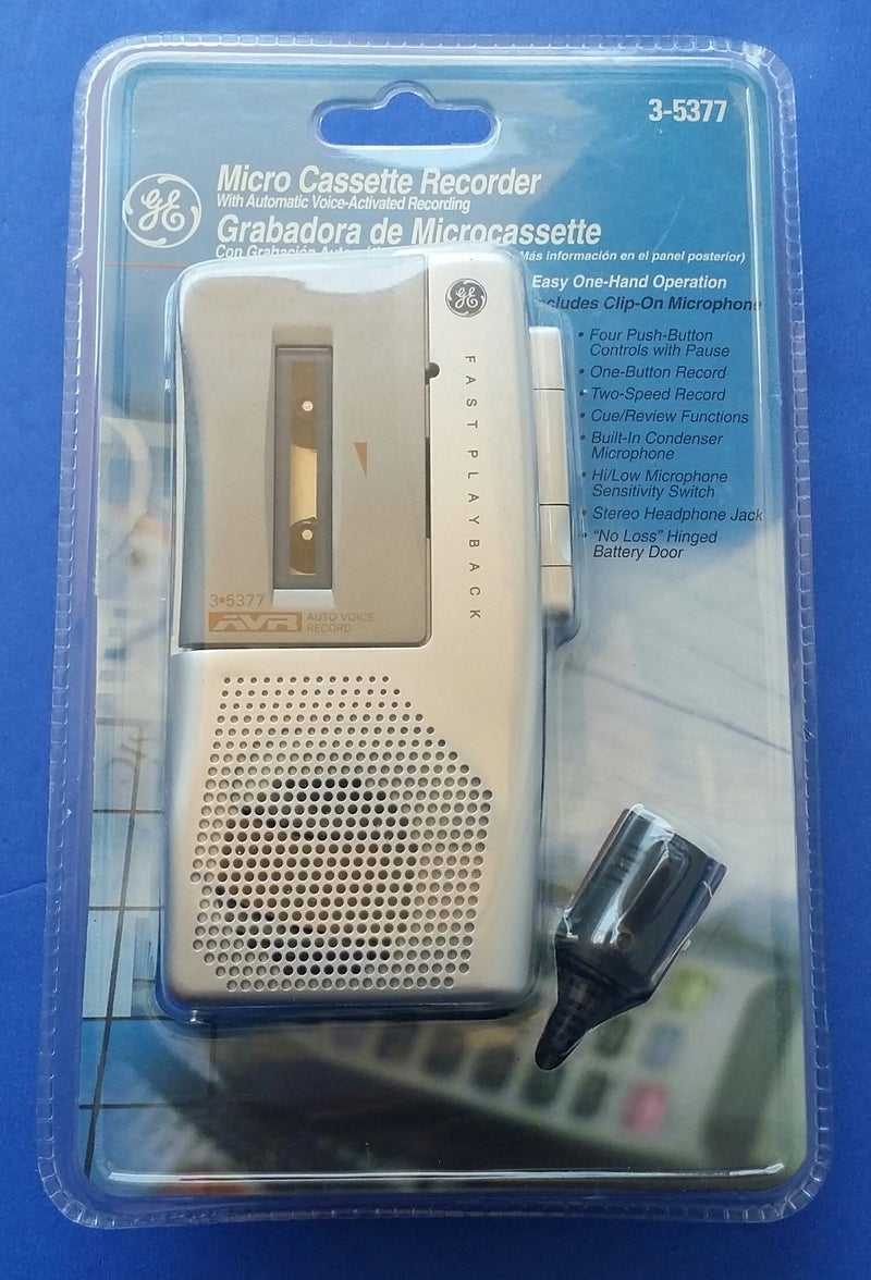 GE 3-5377 Microcassette Recorder - Image 1
