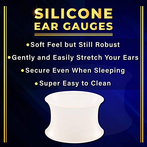 BIG GAUGES 3 Pairs Silicone 4gauges 5 mm Black Thin Double Flared Saddle Red Piercing Stretcher Ear Skin flesh Tunnel Plugs Lobe BG2056 - Image 5