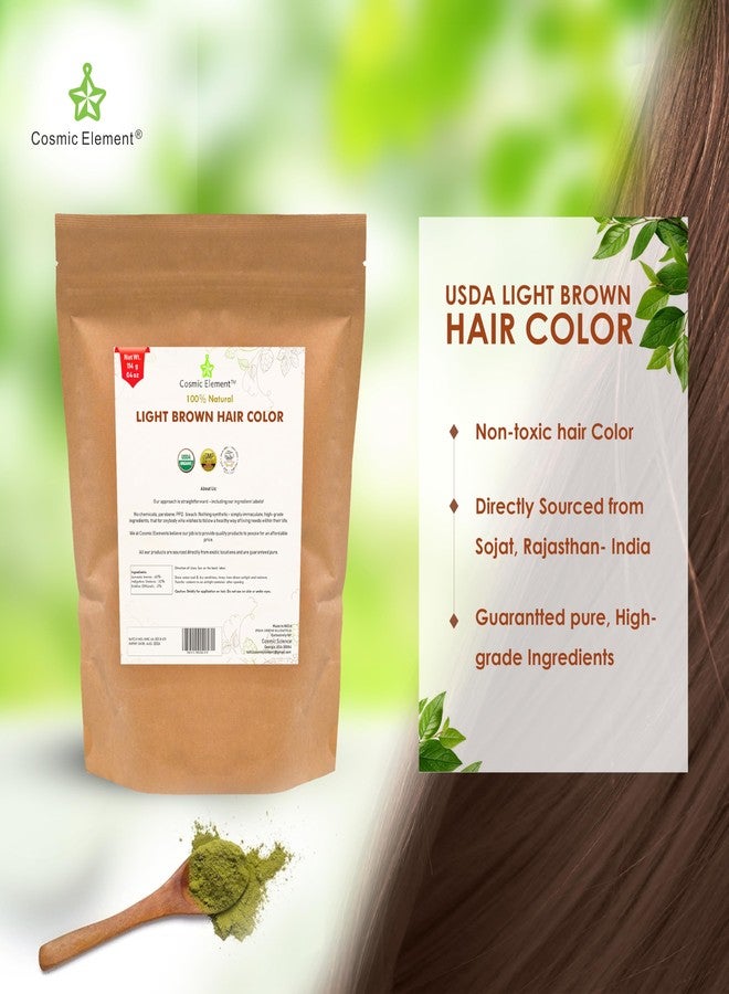 Cosmic Element Light Brown Henna Powder for Hair & Beard Color - Organic Natural Hair Dye, Chemical Free, Gluten Free, Cruelty Free - 4 oz - Image 3