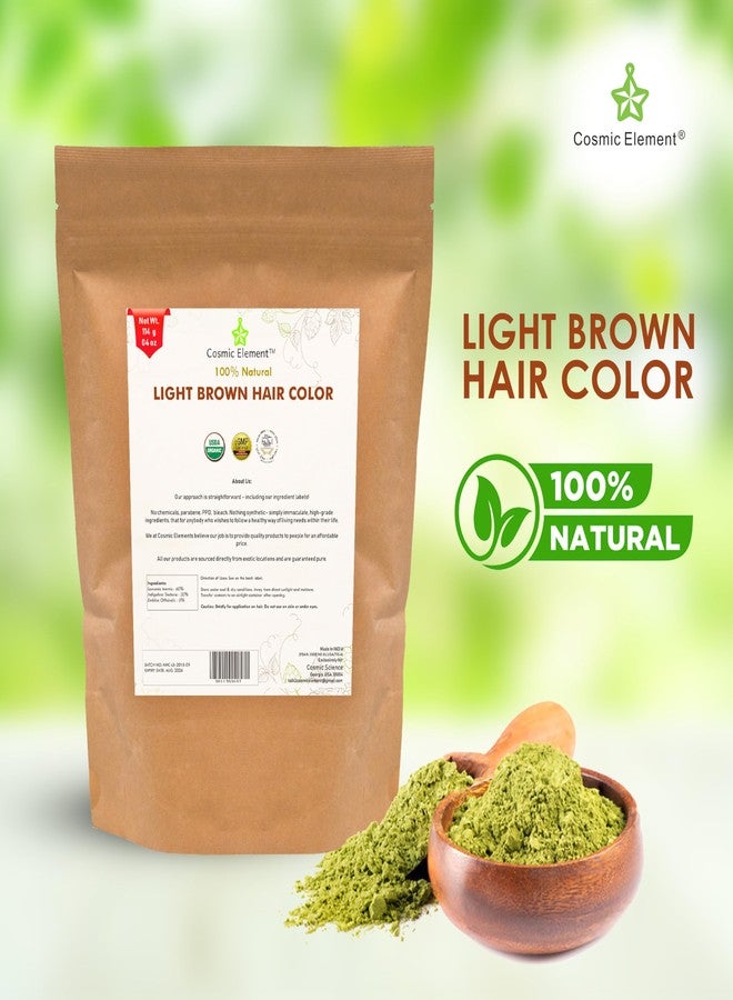 Cosmic Element Light Brown Henna Powder for Hair & Beard Color - Organic Natural Hair Dye, Chemical Free, Gluten Free, Cruelty Free - 4 oz - Image 2