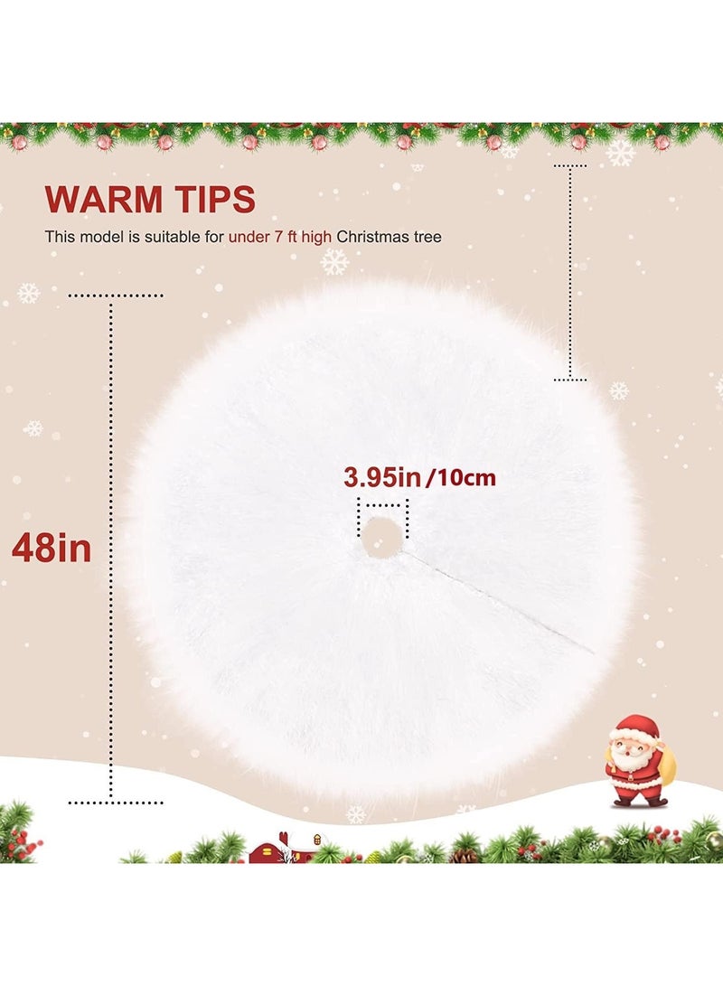 AUTOYSUR Christmas Tree Skirt,diameter 48in/122cm English Alphabet Christmas Tree Bottom Apron for Christmas Tree Holiday Home Party Indoor Decorations,for Christmas Tree Decorations  - Image 4