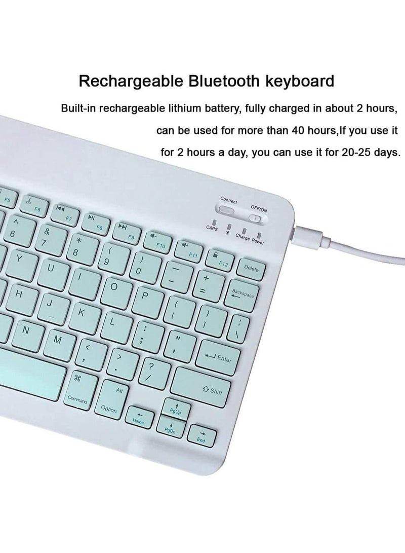 GENNEXT Ultra-Slim Bluetooth Keyboard and Mouse Combo Rechargeable Portable Wireless Keyboard Mouse Set for Apple iPad iPhone iOS 13 and Above Samsung Tablet Phone Smartphone Android Windows - Image 3