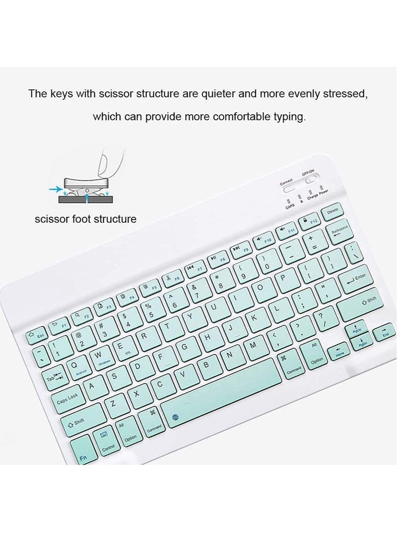 GENNEXT Ultra-Slim Bluetooth Keyboard and Mouse Combo Rechargeable Portable Wireless Keyboard Mouse Set for Apple iPad iPhone iOS 13 and Above Samsung Tablet Phone Smartphone Android Windows - Image 4