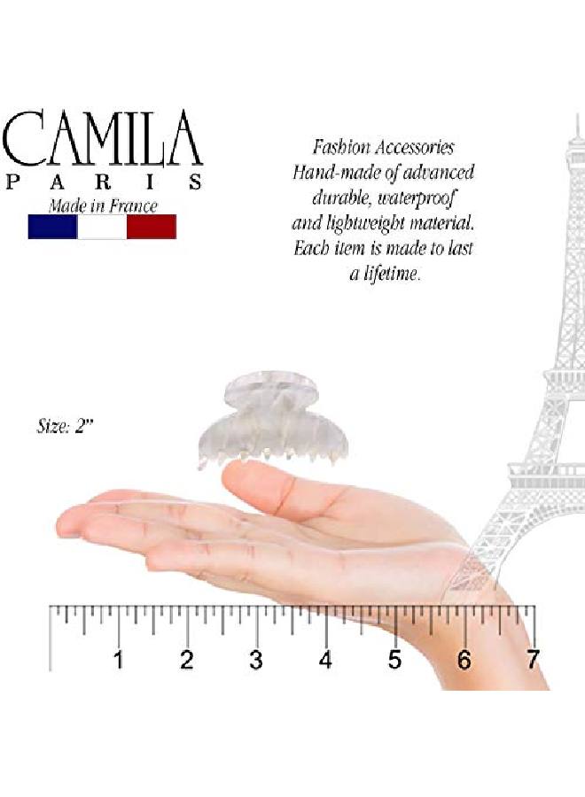 CAMILA Paris Cp3065 French Hair Clip For Women Handmade White Small Girls Hair Claw Clips Jaw Durable Styling Hair Accessories For Women Strong Hold No Slip Grip Made In France - Image 4