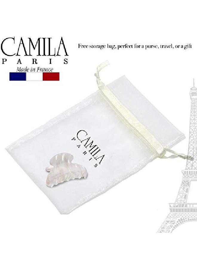 CAMILA Paris Cp3065 French Hair Clip For Women Handmade White Small Girls Hair Claw Clips Jaw Durable Styling Hair Accessories For Women Strong Hold No Slip Grip Made In France - Image 5