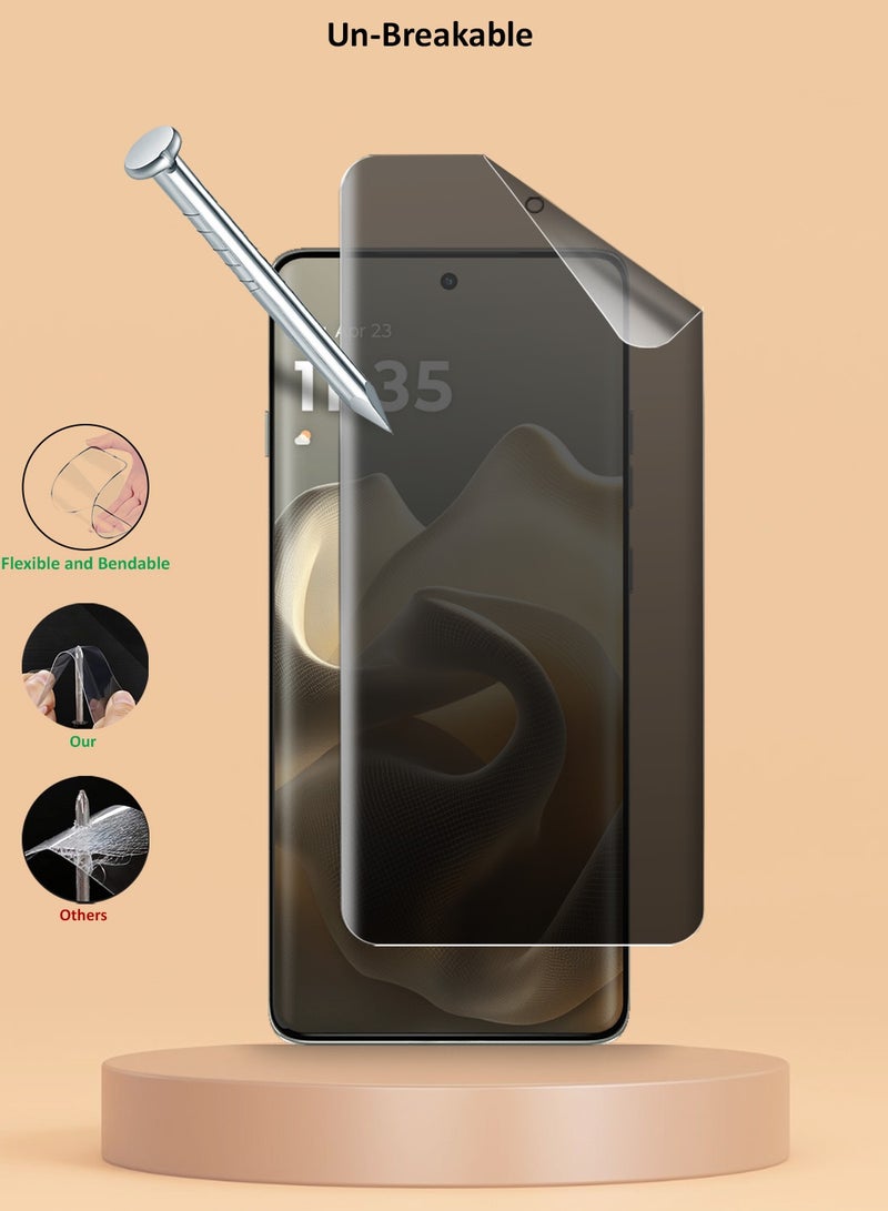 Techie Motorola edge 60 5G Privacy Screen Protector - Full Cover Matte Ceramic Privacy Screen Protector, Explosion Proof, Anti Bubble Anti-Fingerprint Easy Installation - Image 5