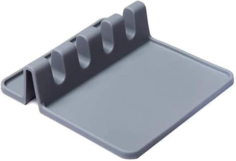 Silicone Spoon Rest for Kitchen, Kitchen Utensil Holder for Spoons, Ladles, Tongs and More Heat Resistant - Assorted Colors-1 Piece