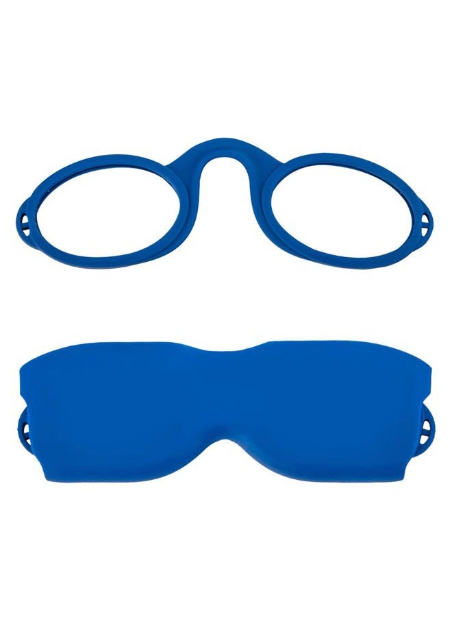 REAVEE Ultra Slim Armless Reading Glasses for Men Women, Small and Flat Readers Compact Pocket Size with Stick-on Case Holder,Blue 2.5 - Image 2