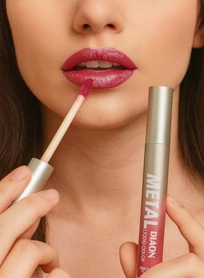 MEGAGA USA Metal Diaoni Liquid Lip Color - Rich Pigment, Metallic Gloss, Non-Drying Formula with All-Day Comfort Wear - Image 5