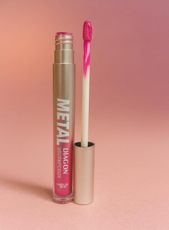 MEGAGA USA Metal Diaoni Liquid Lip Color - Rich Pigment, Metallic Gloss, Non-Drying Formula with All-Day Comfort Wear - Image 2