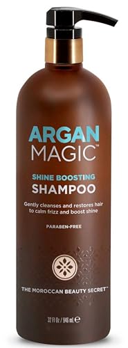 Argan Magic Shine Boosting Shampoo - Gently Cleanses and Restores Hair to Calm Frizz and Boost Shine | Made in USA, Paraben Free, Cruelty Free (1 Pack) - Image 1
