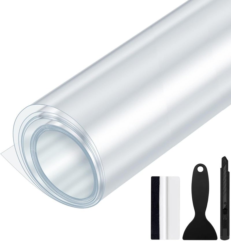 GRTHTATI 30cm x 300cm Clear Paint Protection Vinyl Film for Car, Motorcycle, Bike Self-Adhesive, Anti-Scratch, Non-Yellowing (Clear, 30cm x 150cm) - Image 1