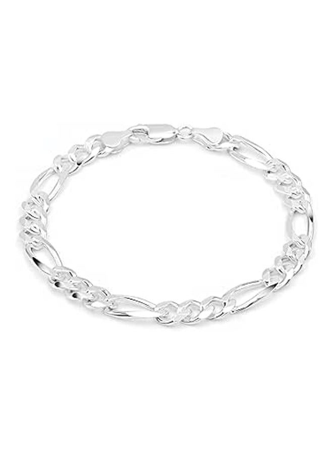 925 Sterling Silver 7mm Men's 200 Figaro Chain Necklace  - Image 1