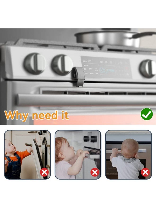 Eudemon 1 Pack Updated Oven Front Lockchildproof Oven Door Lock Easy To Install & Use Durable And Heatresistant Material No Tools Need Or Drill(Black) - Image 3