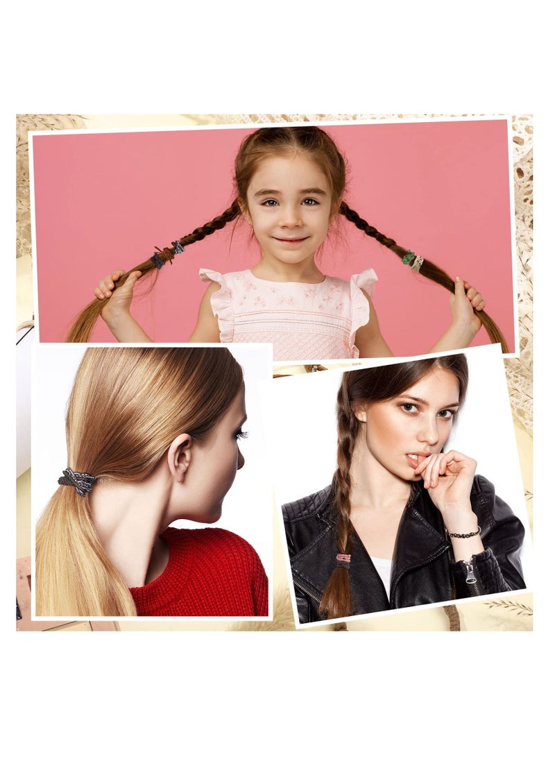 Y&D Boho Hair Ties for Women, 40 PCS Tie Bracelets, 10 Styles No Damage Elastic Cute Holders Soft Bands Thick Hair, Pony Tails, Curly Thin Long  - Image 3