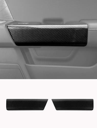 Savadicar Carbon Fiber Interior Accessories Rear Door Handles Trim Cover for Ford F150 2021present Premium Texture Interior Decor Upgrade Kit 2Piece Set - Image 1