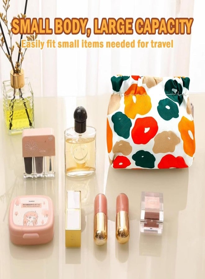 Sprqcart Small Makeup Bag Mini Pouch | Waterproof Drawstring Pocket Organizer | Compact Cosmetic Storage for Lipsticks & Daily Essentials (Pack of 3) - Image 4