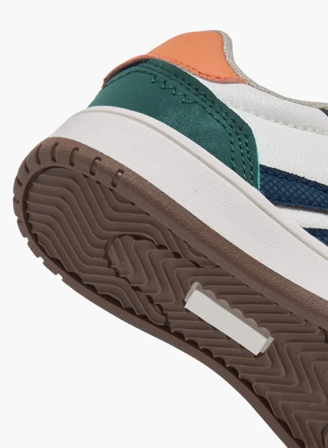 JUNIORS Boys Panelled Sneakers With Hook And Loop Closure