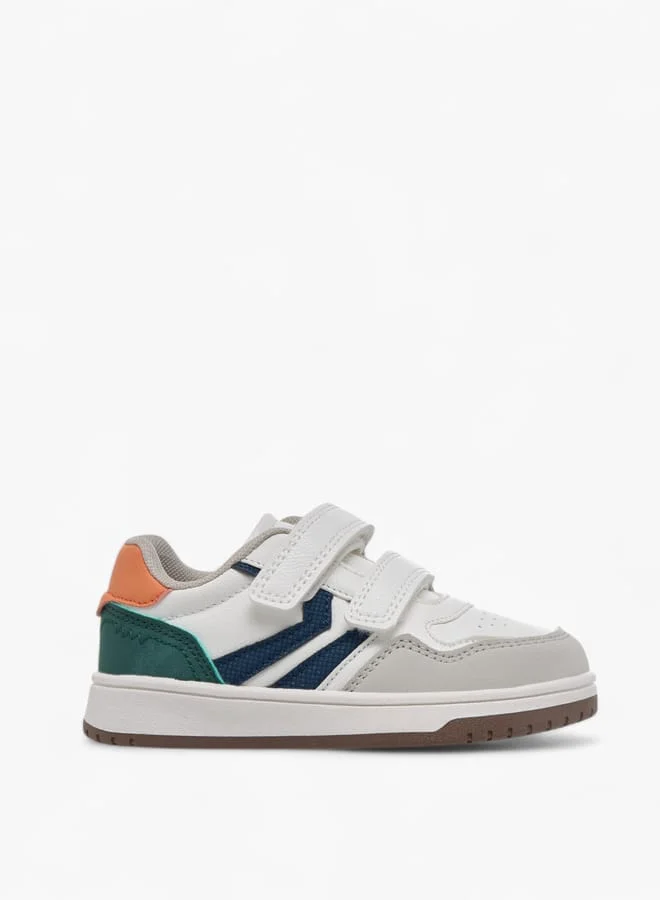JUNIORS Boys Panelled Sneakers With Hook And Loop Closure
