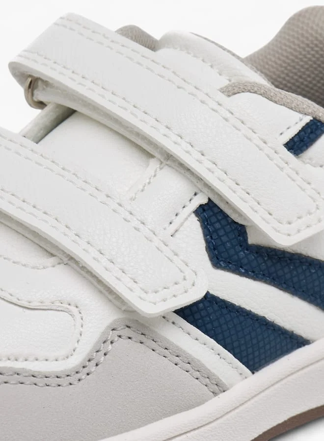 JUNIORS Boys Panelled Sneakers With Hook And Loop Closure