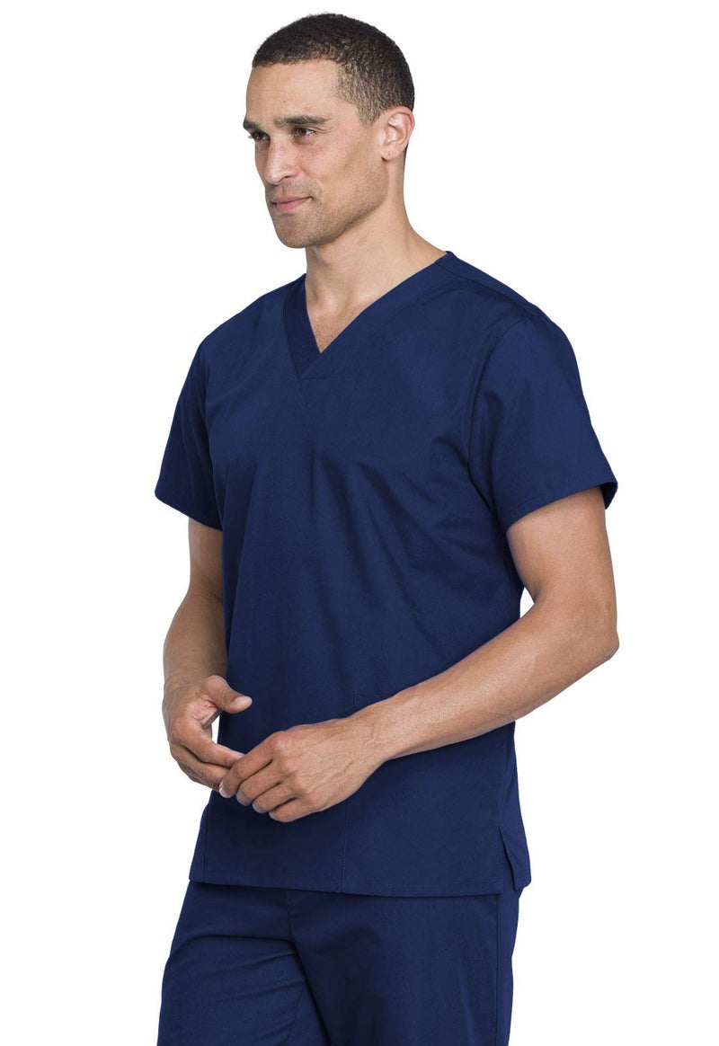 Cherokee womens Unisex Top and Pant Medical Scrubs Set, Navy, Large US - Image 4