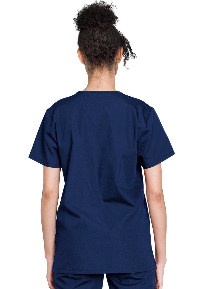Cherokee womens Unisex Top and Pant Medical Scrubs Set, Navy, Large US - Image 5